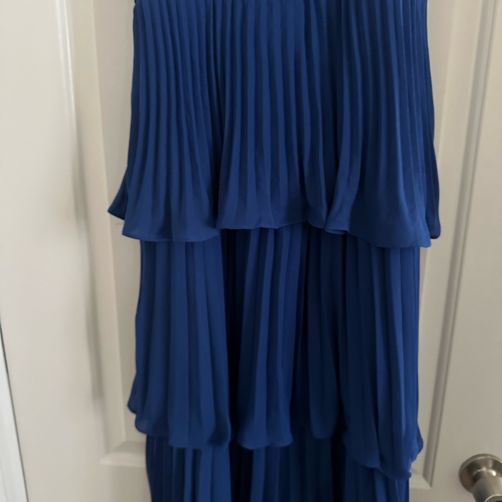 Lulu's Blue Pleated Midi Dress - Picture 5 of 5
